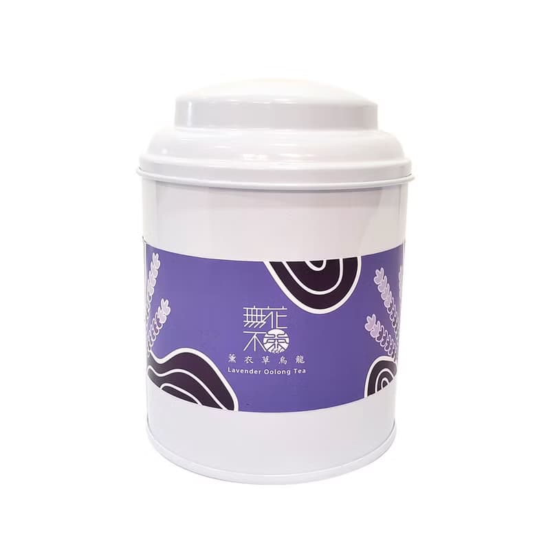 【無花不茶】花入烏龍茶-薰衣草烏龍—3g三角茶包x10入_大圓罐裝
