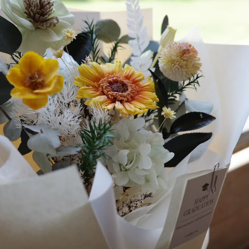 【遇見恆久】朝陽旅程永生花花束