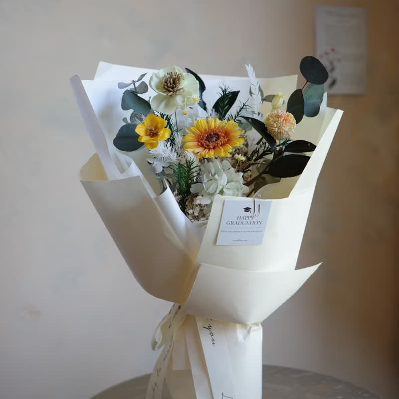 【遇見恆久】朝陽旅程永生花花束