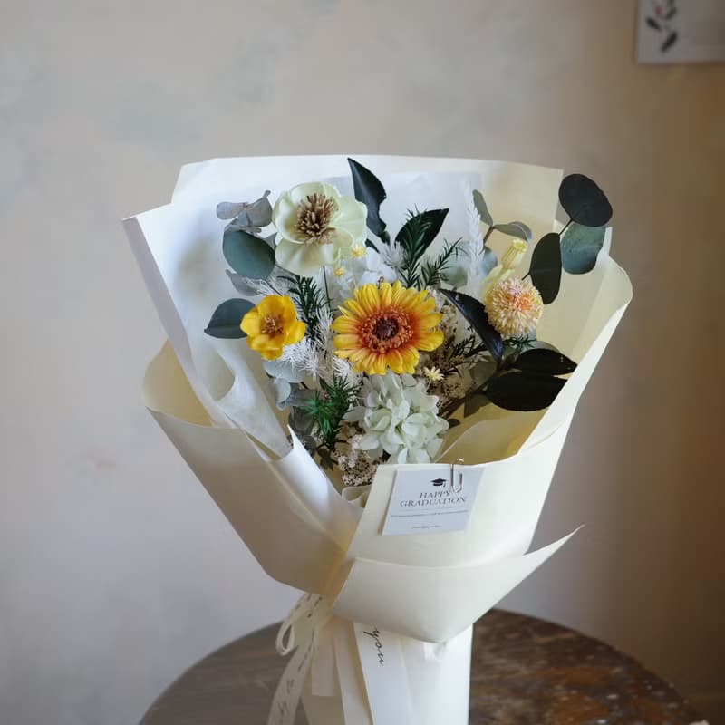 【遇見恆久】朝陽旅程永生花花束