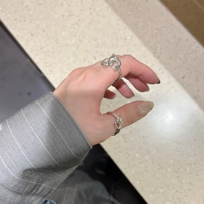 一片葉 純銀戒