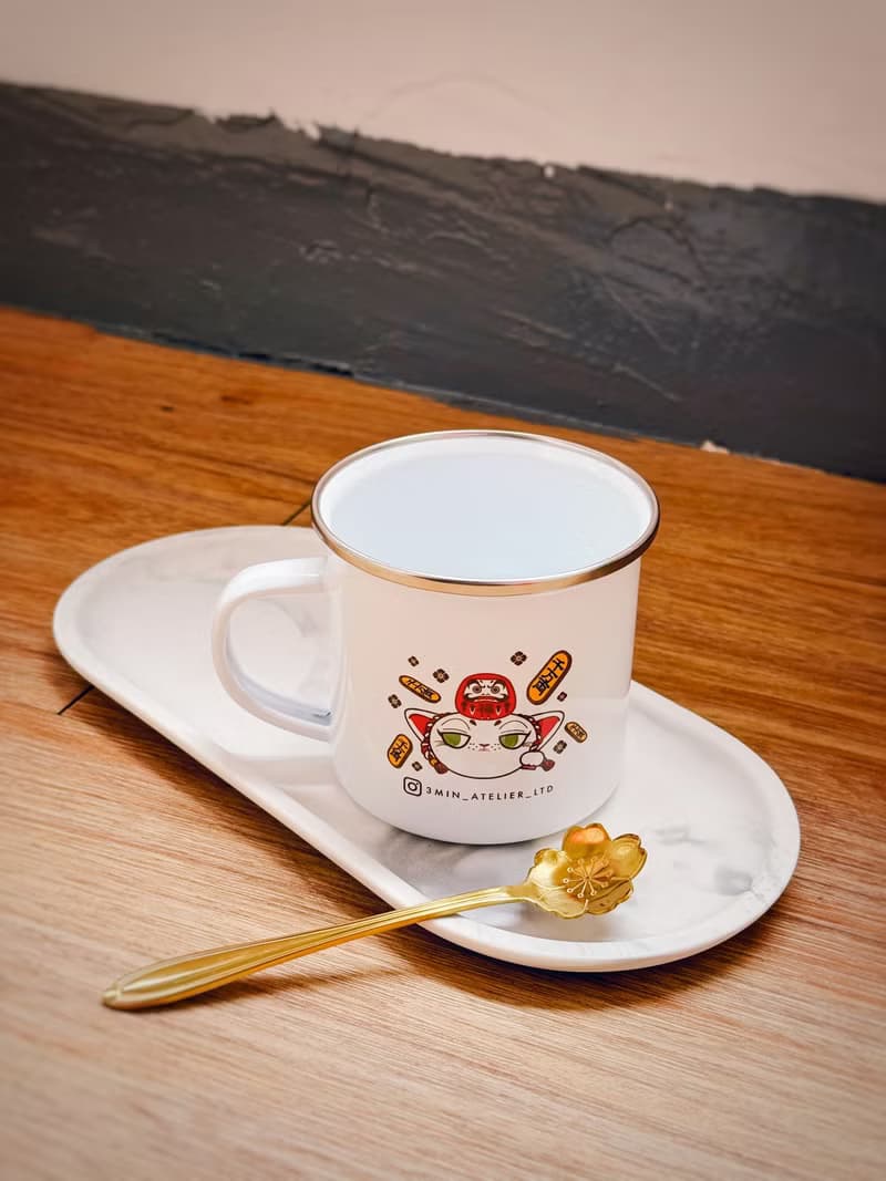 招財貓搪瓷杯