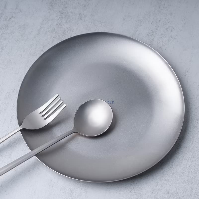 純鈦美食淺圓盤