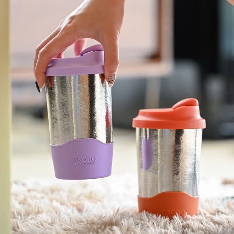 純鈦雙層真空 保溫保冰蛋形杯 480ml /純鈦杯子/馬克杯/咖啡杯