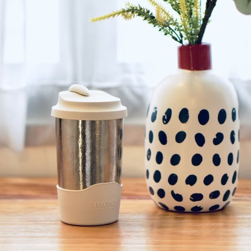 純鈦雙層真空 保溫保冰蛋形杯 480ml /純鈦杯子/馬克杯/咖啡杯