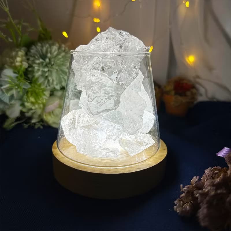 【MU工坊】白水晶擴香石/水晶擴香燈/碎石/室內香薰/淨化/小夜燈