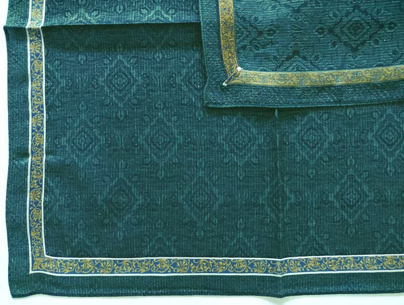 YvesSaintLaurent Vintage Handkerchief Pocket Square Green 18 x 18 inches