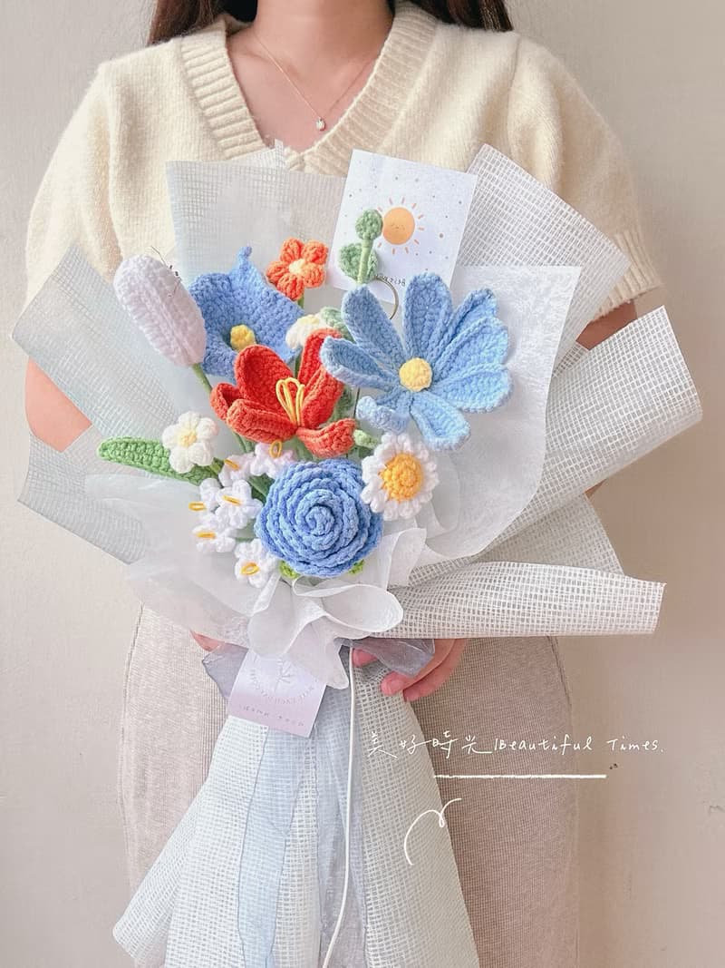 美好時光-編織花束、針織花束、編織