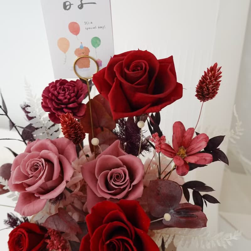 驚喜花盒-紅粉色【台北市親送/店面自取】