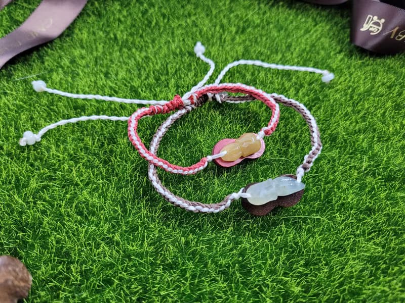 【親翠】天然翡翠  水母衝浪手環腳環兩用 結婚禮物/情侶/夫妻