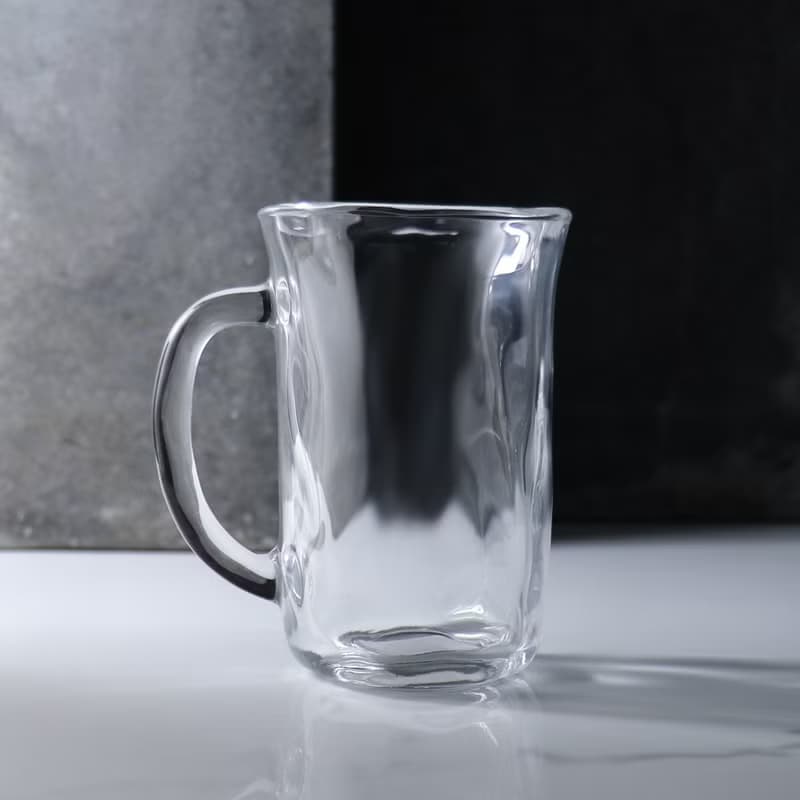 310cc【日本Aderia】石塚硝子手捻仿陶爸爸啤酒杯