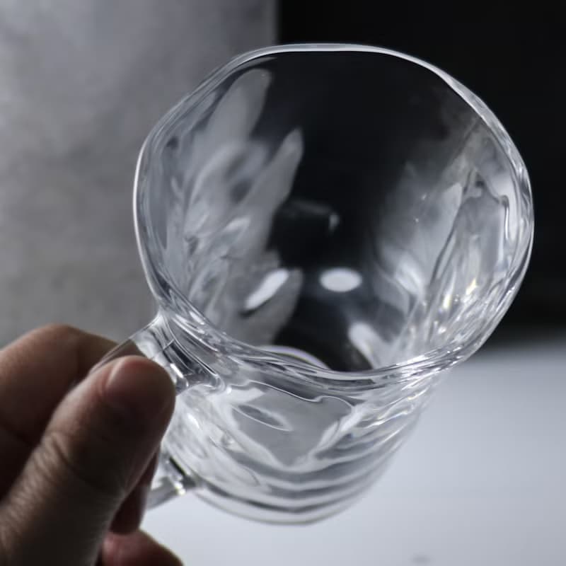 310cc【日本Aderia】石塚硝子手捻仿陶爸爸啤酒杯