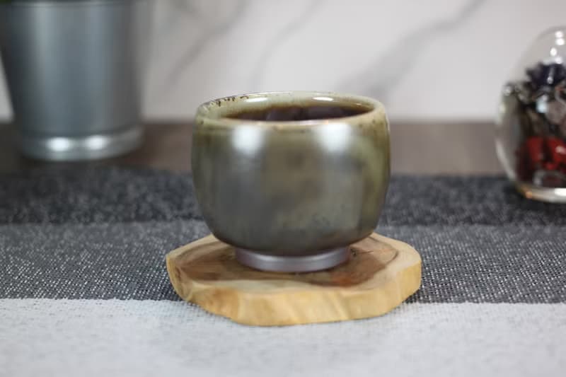 【送禮好物】110ml 天目釉 柴燒茶杯 鶯歌名家葉敏祥手工作品