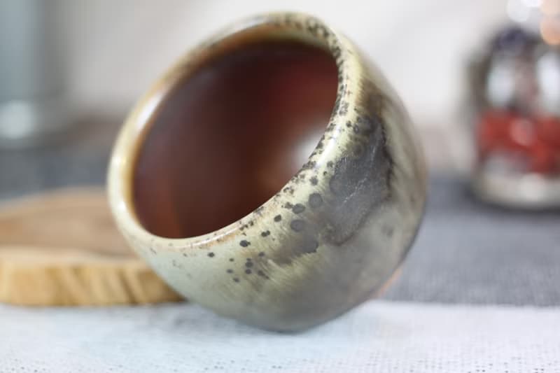 【送禮好物】110ml 天目釉 柴燒茶杯 鶯歌名家葉敏祥手工作品