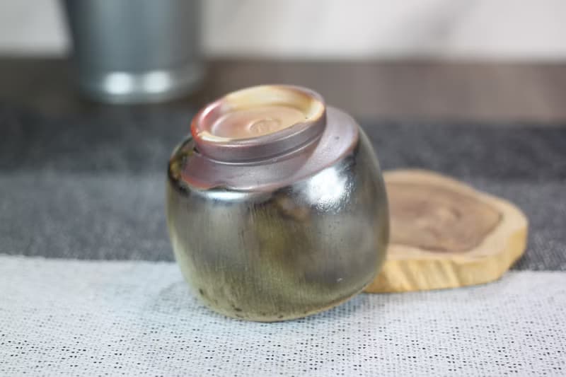 【送禮好物】110ml 天目釉 柴燒茶杯 鶯歌名家葉敏祥手工作品