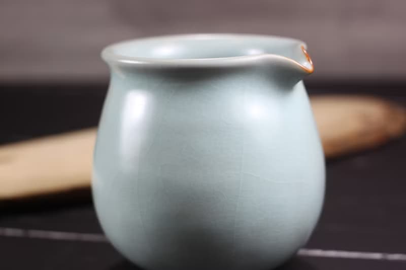 【送禮好物】360~400ml 汝窯無把 手拉坯 咖啡下壺 茶海 公道杯