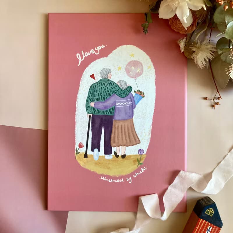 【快速出貨】中英結婚書約組-含書夾 幸福粉色房子 可愛插畫 異性