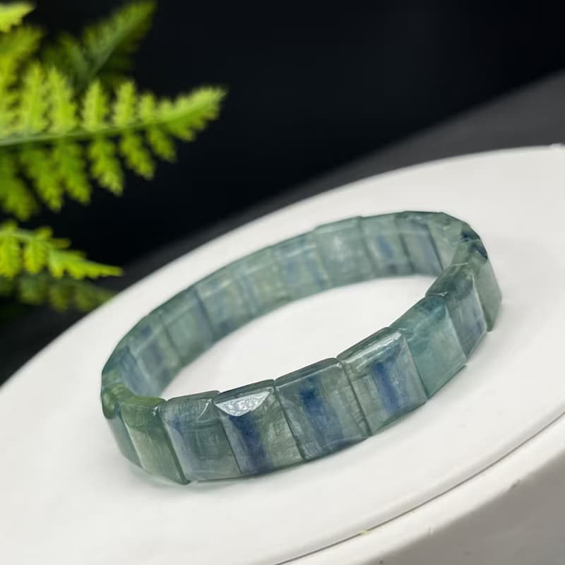 高品質綠藍晶石手排冰透顆顆貓眼藍晶石手環女溝通冷靜智慧勇氣