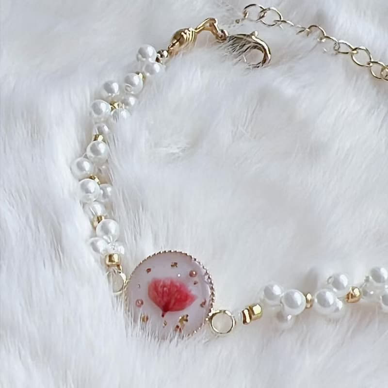 法式珍珠編織滿天星手鍊