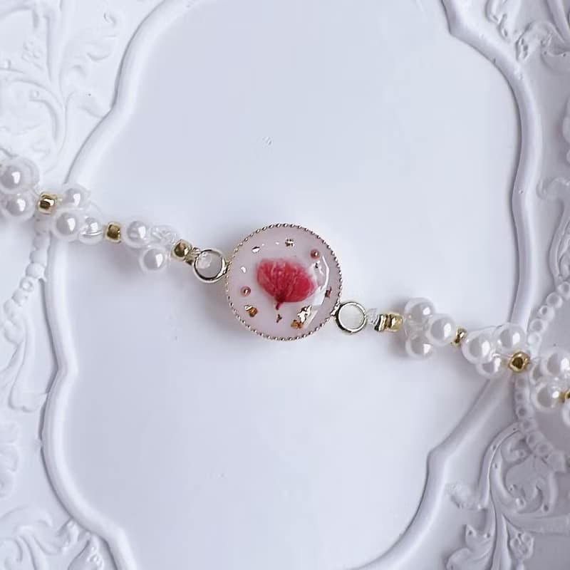 法式珍珠編織滿天星手鍊