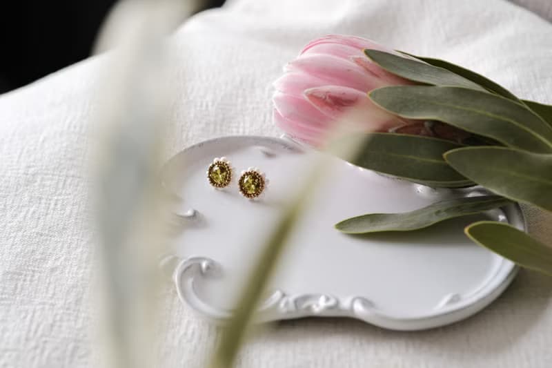 芒星寶石耳環 施華洛世奇 SWAROVSKI 鑽 淡水珍珠 編織耳環