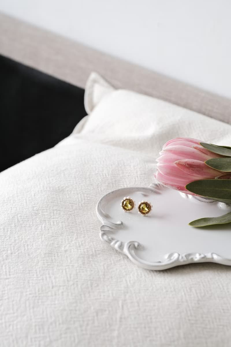 芒星寶石耳環 施華洛世奇 SWAROVSKI 鑽 淡水珍珠 編織耳環