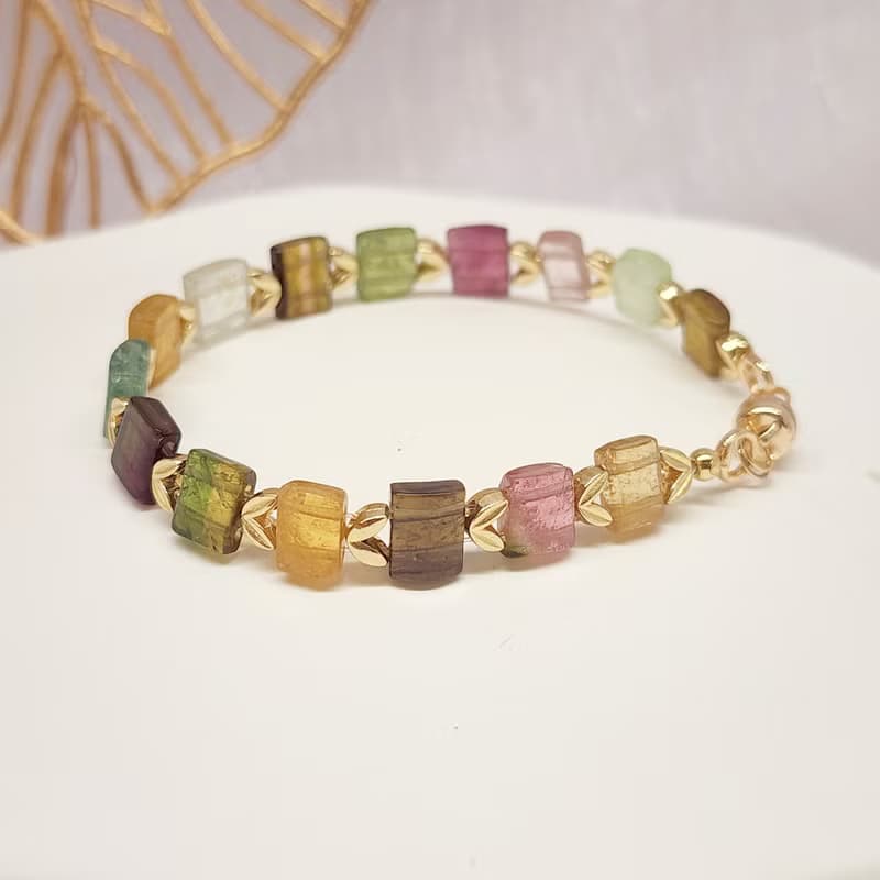 虹語。彩色碧璽手鍊