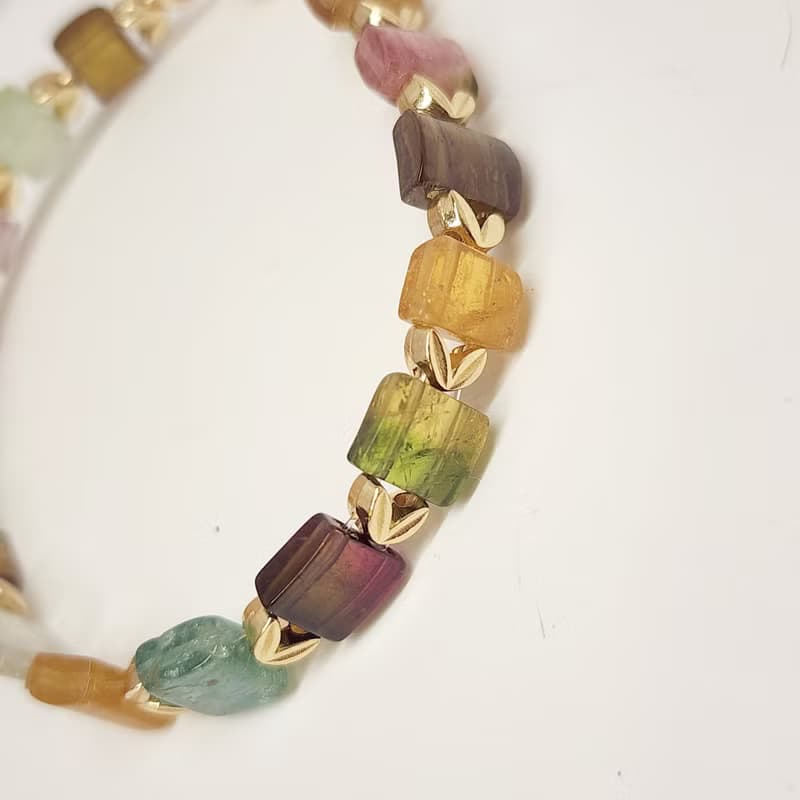 虹語。彩色碧璽手鍊