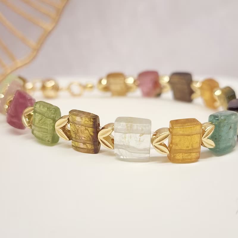 虹語。彩色碧璽手鍊