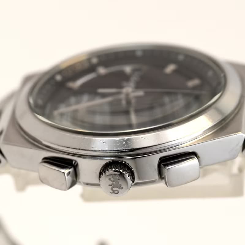 アニエスベー agnes b. 男性用腕時計 QUARTZ クロノグラフ 黒文字盤 38mm径 Ref.7T94-0AX0 手錶 古董錶
