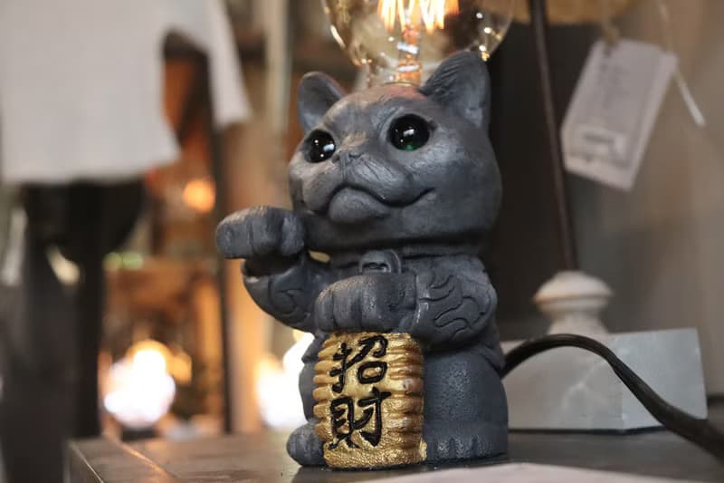 曙MUSE 招財貓水泥桌燈 LED燈 鎢絲燈泡 原創 設計