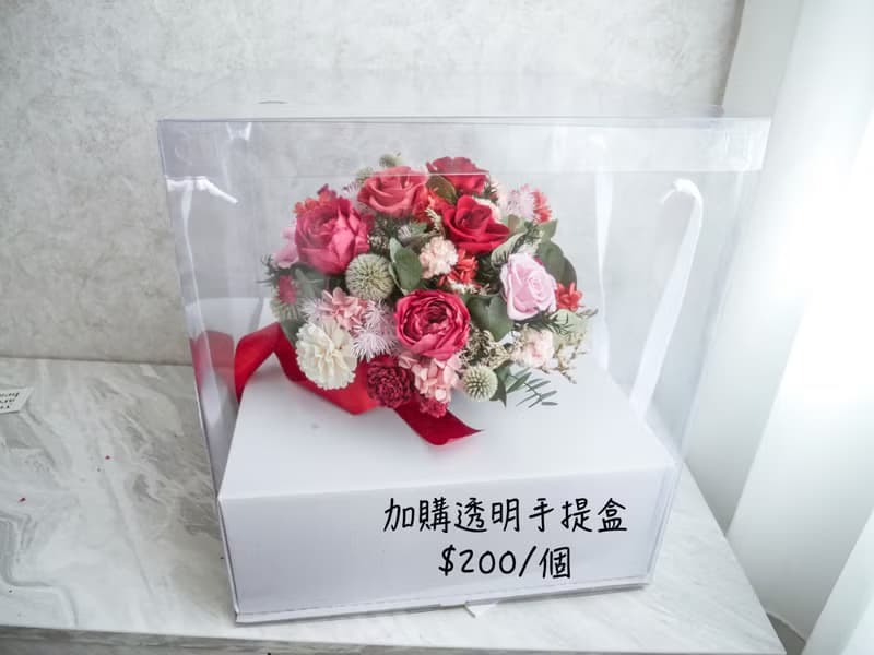 歐式乾燥花手綁捧花【嫣紅柔綠】新娘捧花/婚紗外拍/婚禮捧花