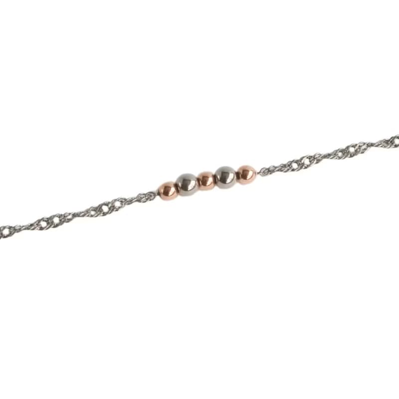 珠圓蝶飛 純鈦手鍊 (抗敏/永不變質/FreeSize)