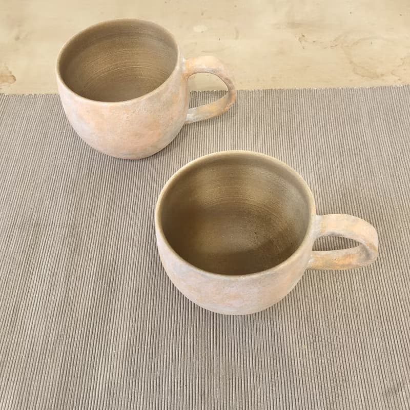 溫柔的粉橘色 陶馬克杯 咖啡杯 奶茶杯