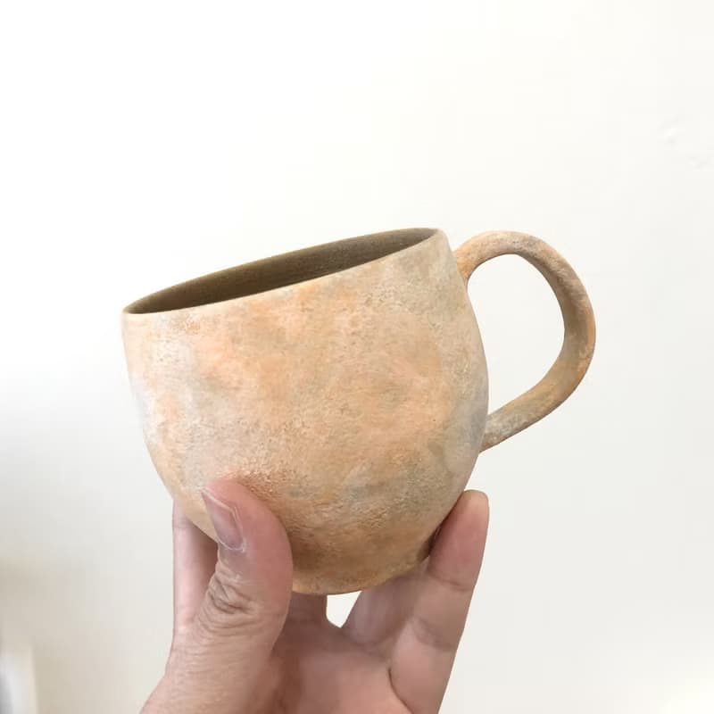 溫柔的粉橘色 陶馬克杯 咖啡杯 奶茶杯