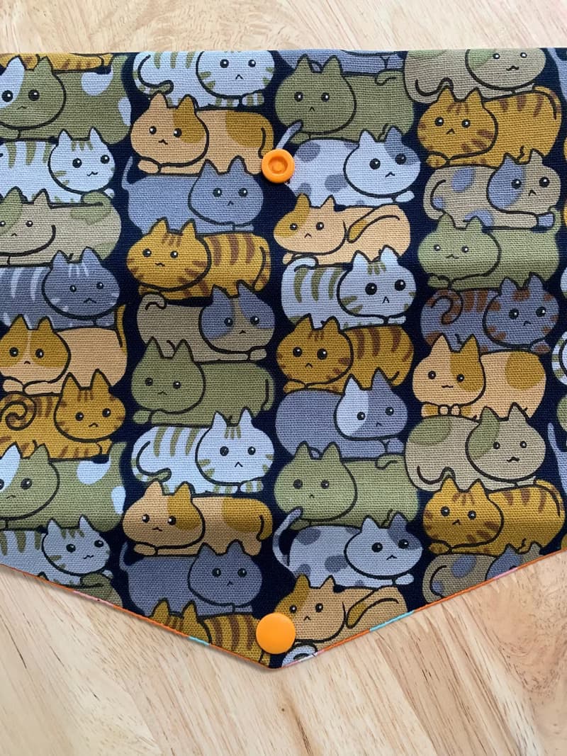 文青風環保純棉筷袋 喵喵有心事 深情黑 日本 潮物 收納 手作餐具