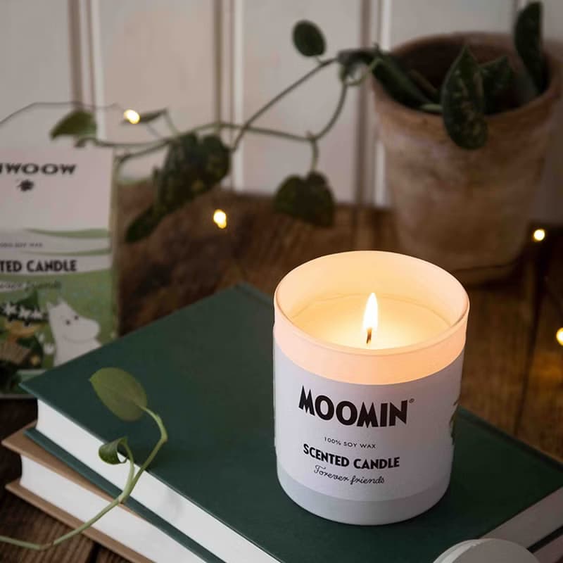 moomin 姆明/嚕嚕米香氛蠟燭 200g/紅葡萄柚/清新亞麻