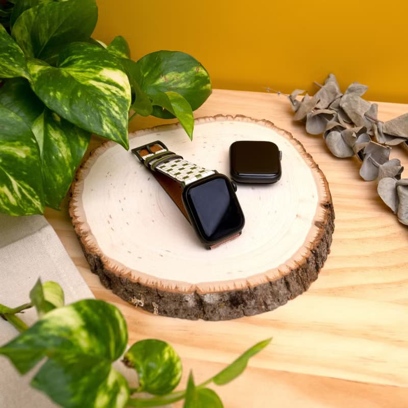 紙皮石Apple Watch真皮錶帶 | 蘋果智能手錶5 6 7 8 SE Ultra適用