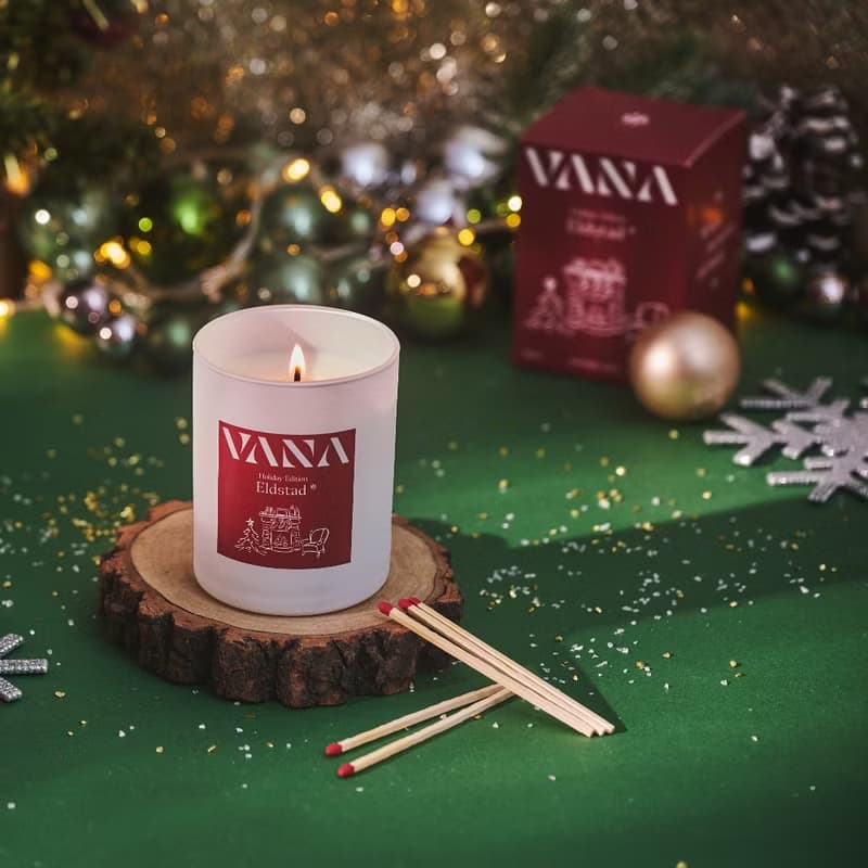 聖誕限定香氛壁爐蠟燭200g - 肉桂香料調