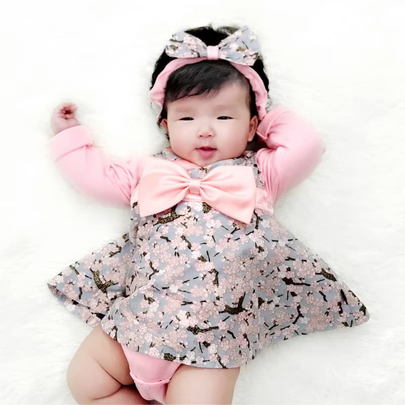 粉幸福櫻の花小公主 長袖 寶寶彌月禮盒組 嬰兒 新生兒禮物 送禮