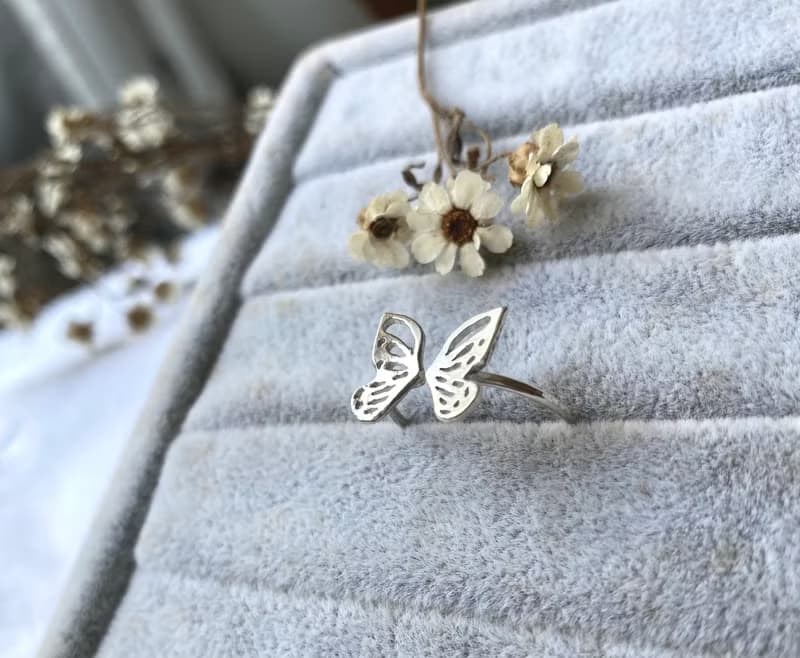 MIH 金工首飾 | Butterfly silver ring 蝴蝶 純銀戒指