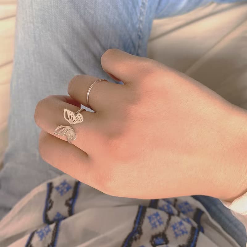 MIH 金工首飾 | Butterfly silver ring 蝴蝶 純銀戒指