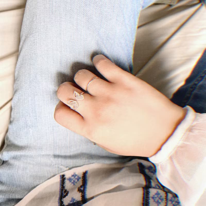 MIH 金工首飾 | Butterfly silver ring 蝴蝶 純銀戒指
