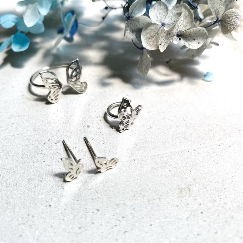 MIH 金工首飾 | Butterfly silver ring 蝴蝶 純銀戒指