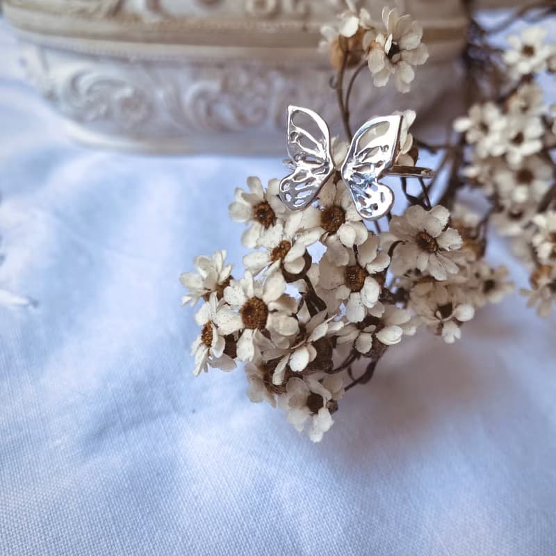 MIH 金工首飾 | Butterfly silver ring 蝴蝶 純銀戒指