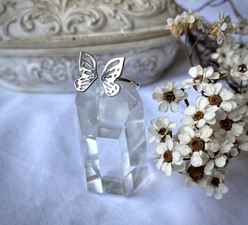 MIH 金工首飾 | Butterfly silver ring 蝴蝶 純銀戒指