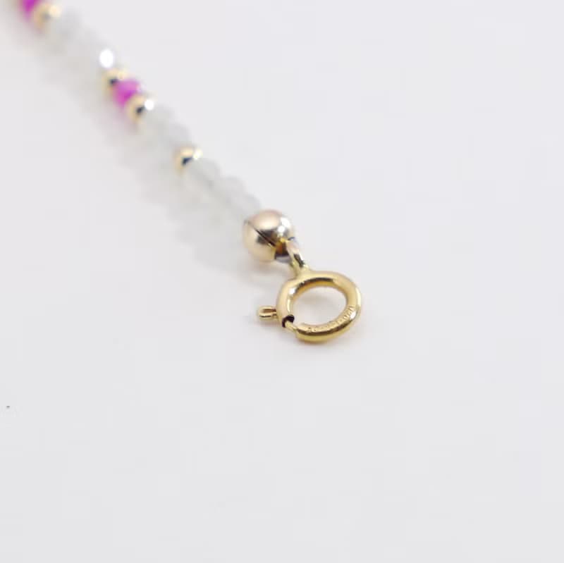 草莓晶 紅寶石 月光石 美國14KGF包金 天然石 水晶