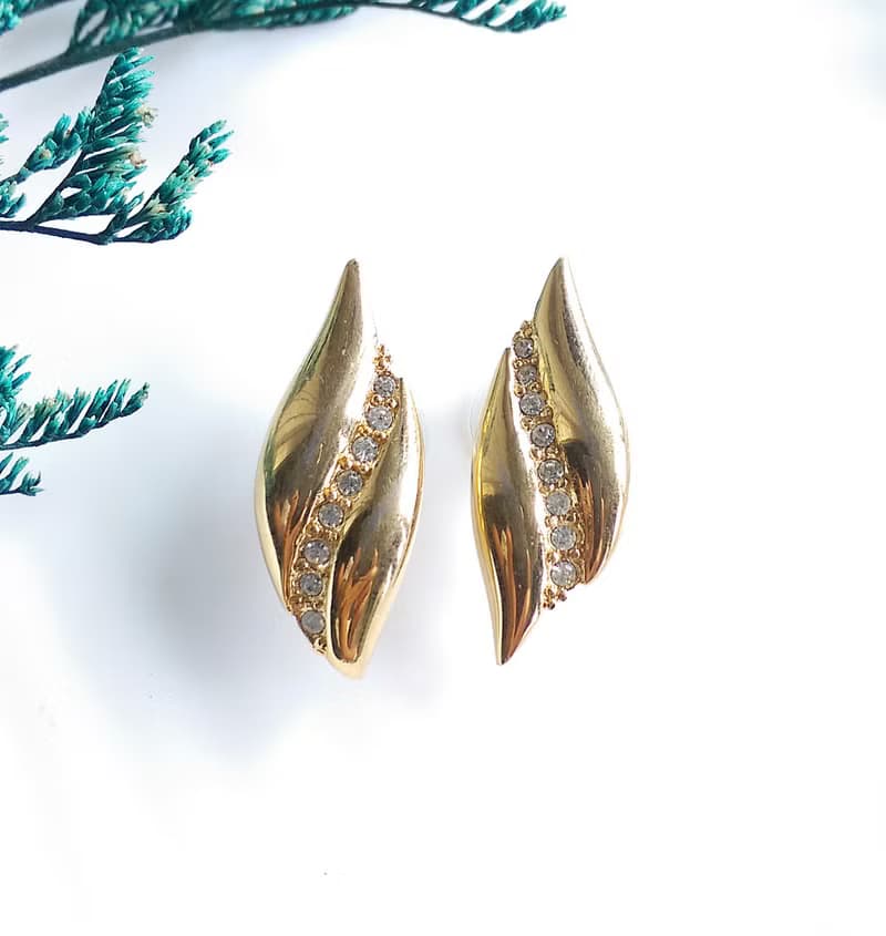 Vintage Jewelry 西洋古董飾品 優美氣質 鑽螺 針式耳環