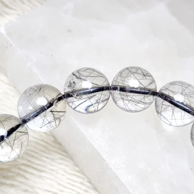 黑髮晶 Black Rutilated Quartz 手串 手鍊 天然水晶 10mm