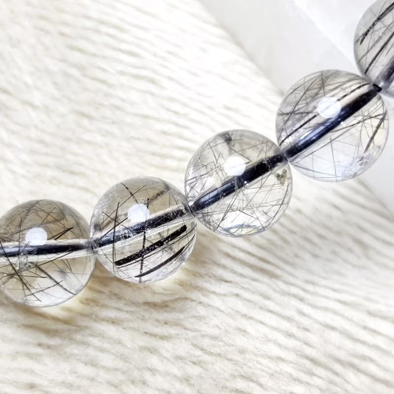 黑髮晶 Black Rutilated Quartz 手串 手鍊 天然水晶 10mm